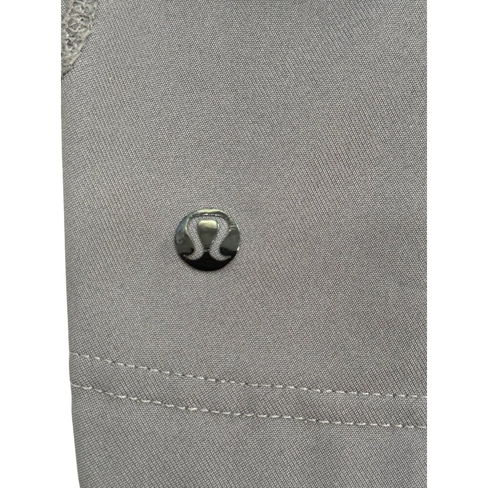 Lululemon Women Size 6 Bust A Move Jacket Peplum Gray Removeable-Hood - Picture 7 of 8